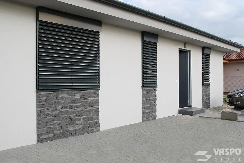 VASPO lámaný kámen tmavě šedý